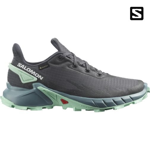 Dark Grey / Mint Salomon Alphacross 4 GTX Women's Running Shoes | IE JL3065